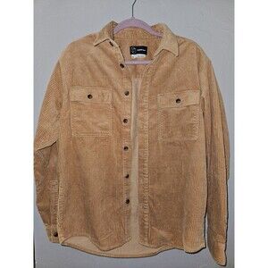 Original Use Men's S Tan Corduroy Cotton Button-Up Shirt - Preowned like New